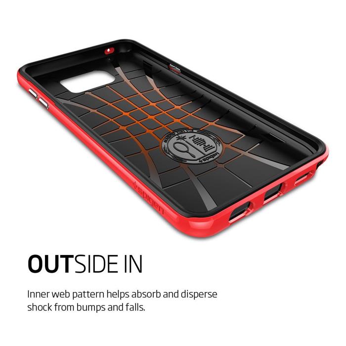 Spigen - SPIGEN Neo Hybrid Carbon Skal till Samsung Galaxy Note 5 - Röd