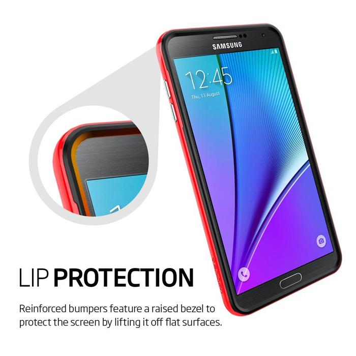 Spigen - SPIGEN Neo Hybrid Carbon Skal till Samsung Galaxy Note 5 - Röd
