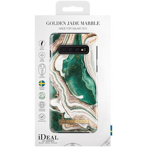 UTGATT1 - iDeal Fashion Case Samsung Galaxy S10 - Golden Jade Marble