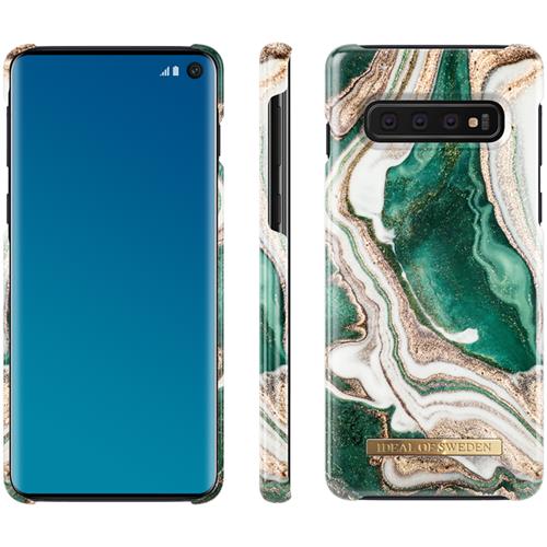 UTGATT1 - iDeal Fashion Case Samsung Galaxy S10 - Golden Jade Marble