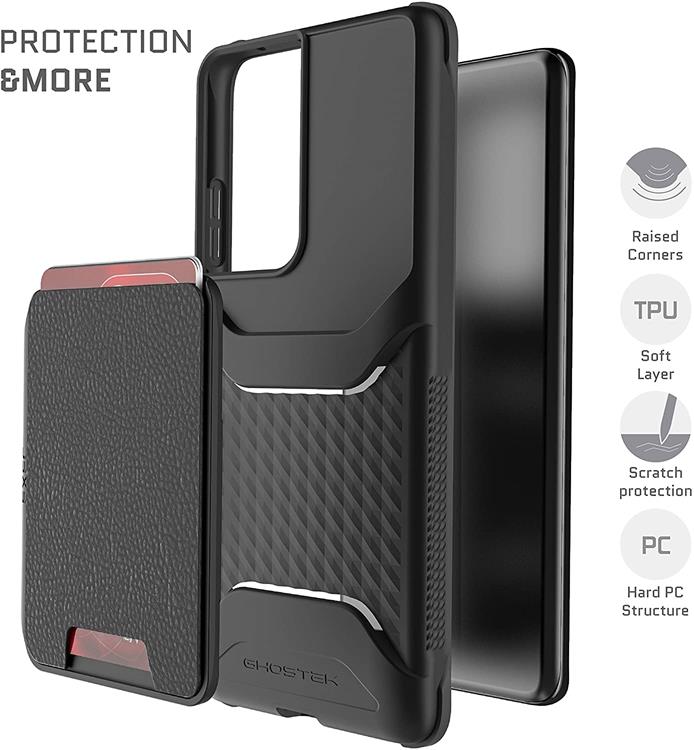 Ghostek
Ghostek - Magnetic Wallet Korthållare Skal Galaxy S21 Ultra - Svart