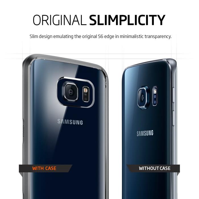 Spigen
SPIGEN Ultra Hybrid Skal till Samsung Galaxy S6 Edge - Gunmetal