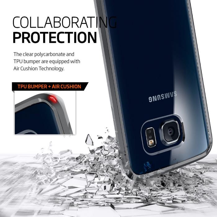 Spigen
SPIGEN Ultra Hybrid Skal till Samsung Galaxy S6 Edge - Gunmetal
