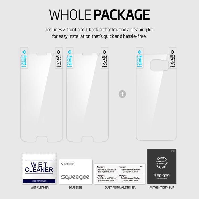 Spigen
Spigen Crystal Clear fram och bak Skärmskydd till Samsung Galaxy S6