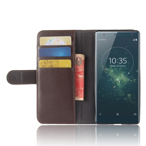 OEM
Genuine Split Plånboksfodral till Sony Xperia XZ2 - Brun