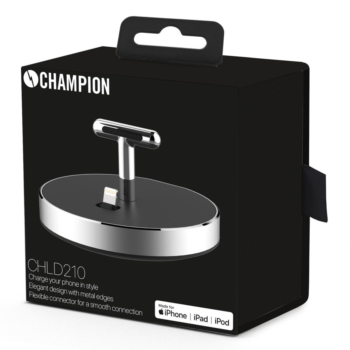 Champion
Champion Laddningsdocka Lightning för iPhone - Silver/Svart