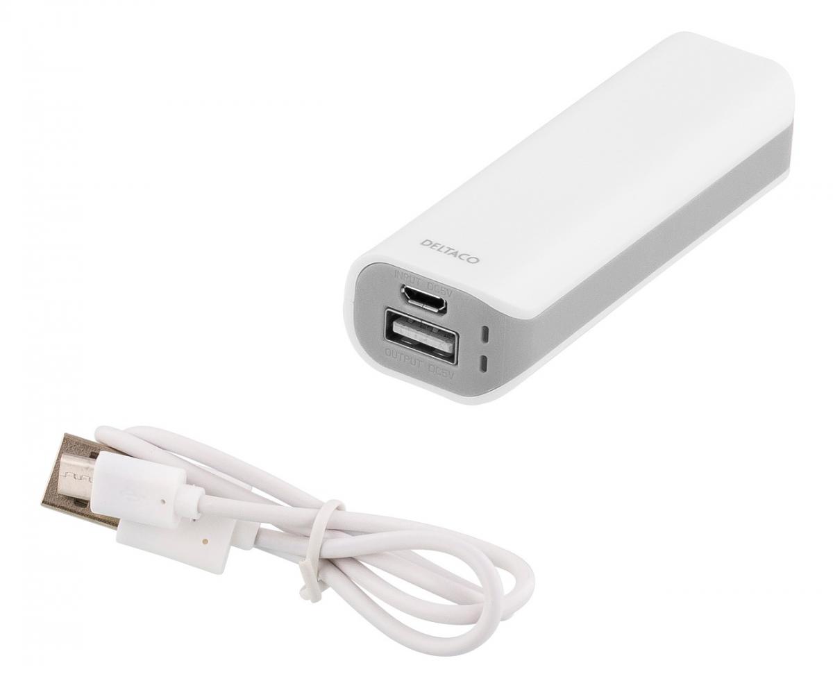 Deltaco
DELTACO Powerbank 2000mAh Vit