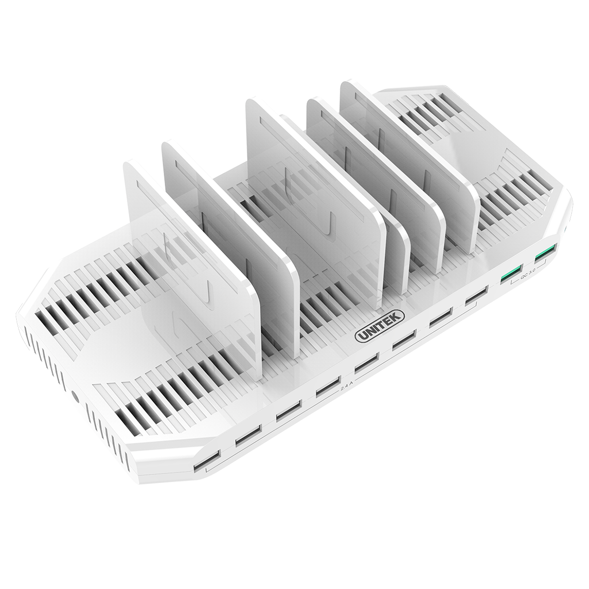 Deltaco
Deltaco USB Laddningsstation 10xUSB-A, Quick Charge 3.0 - Vit