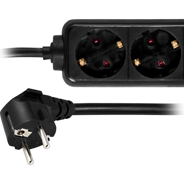 UTGÅTT
DELTACO grenuttag med 4xCEE 7/4 uttag, 1xCEE 7/7 anslutning, 3m kabel, svart