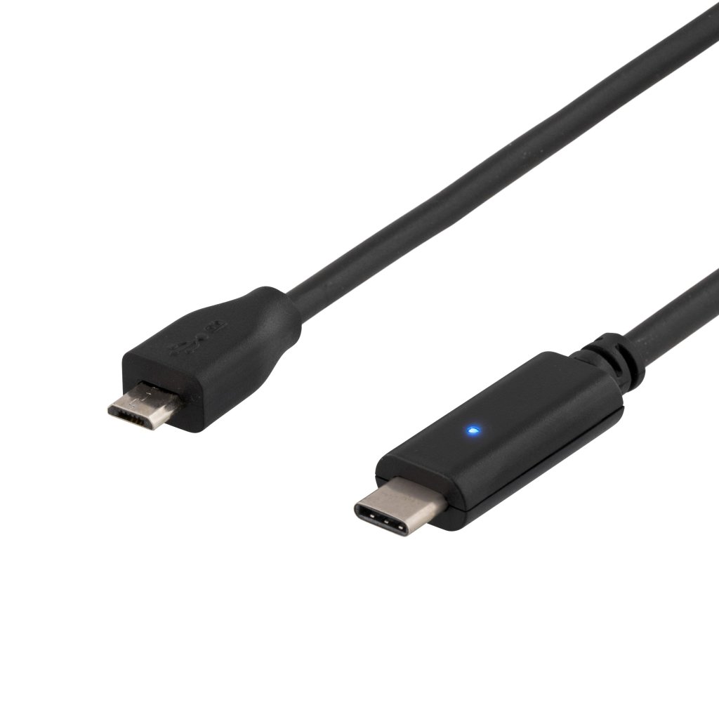 Deltaco
DELTACO USB 2.0 kabel, Typ C - Typ Micro B ha, 0,5m, svart
