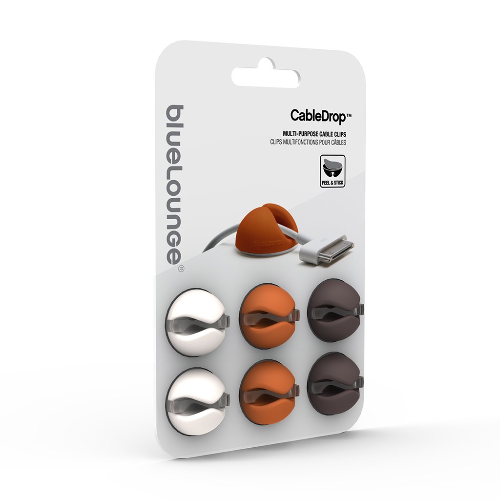 BlueLounge
Bluelounge CableDrop - Självhäftande hållare för sladdar, 6-pack