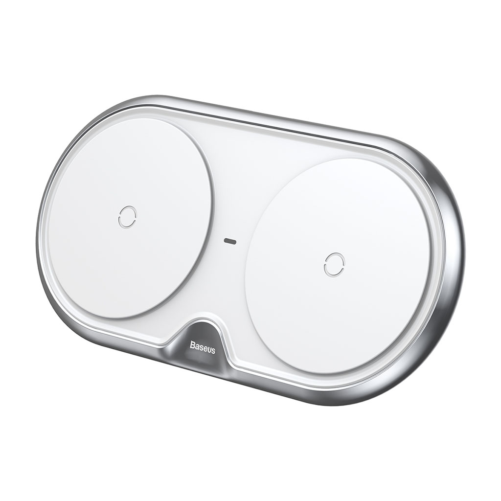 BASEUS
Baseus Premium Dual trådlösa laddare - Silver
