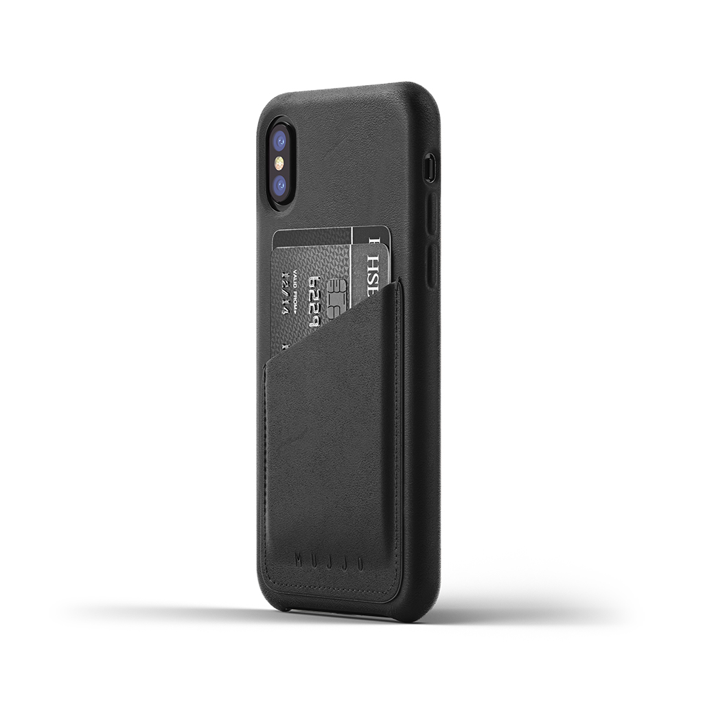 UTGÅTT
Mujjo plånboksfodral av äkta läder för iPhone X/XS - Blå