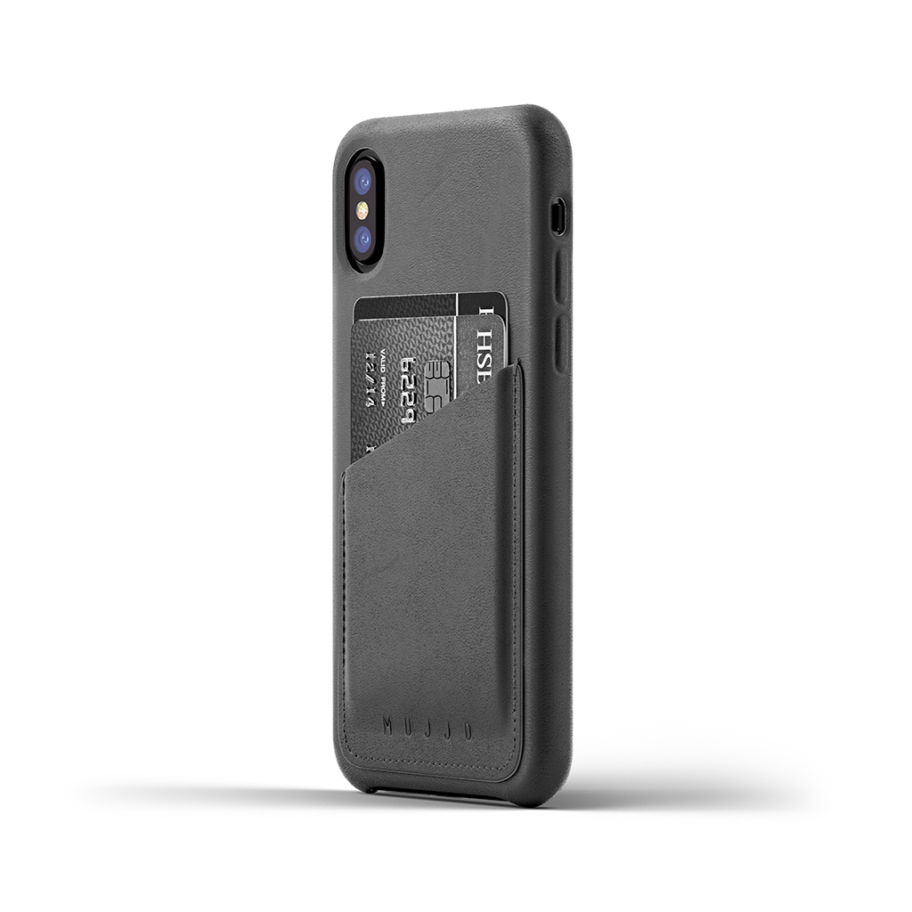 UTGÅTT
Mujjo plånboksfodral av äkta läder för iPhone X/XS - Blå