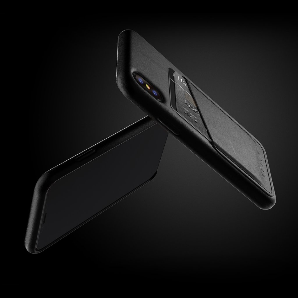 UTGÅTT
Mujjo plånboksfodral av äkta läder för iPhone X/XS - Blå