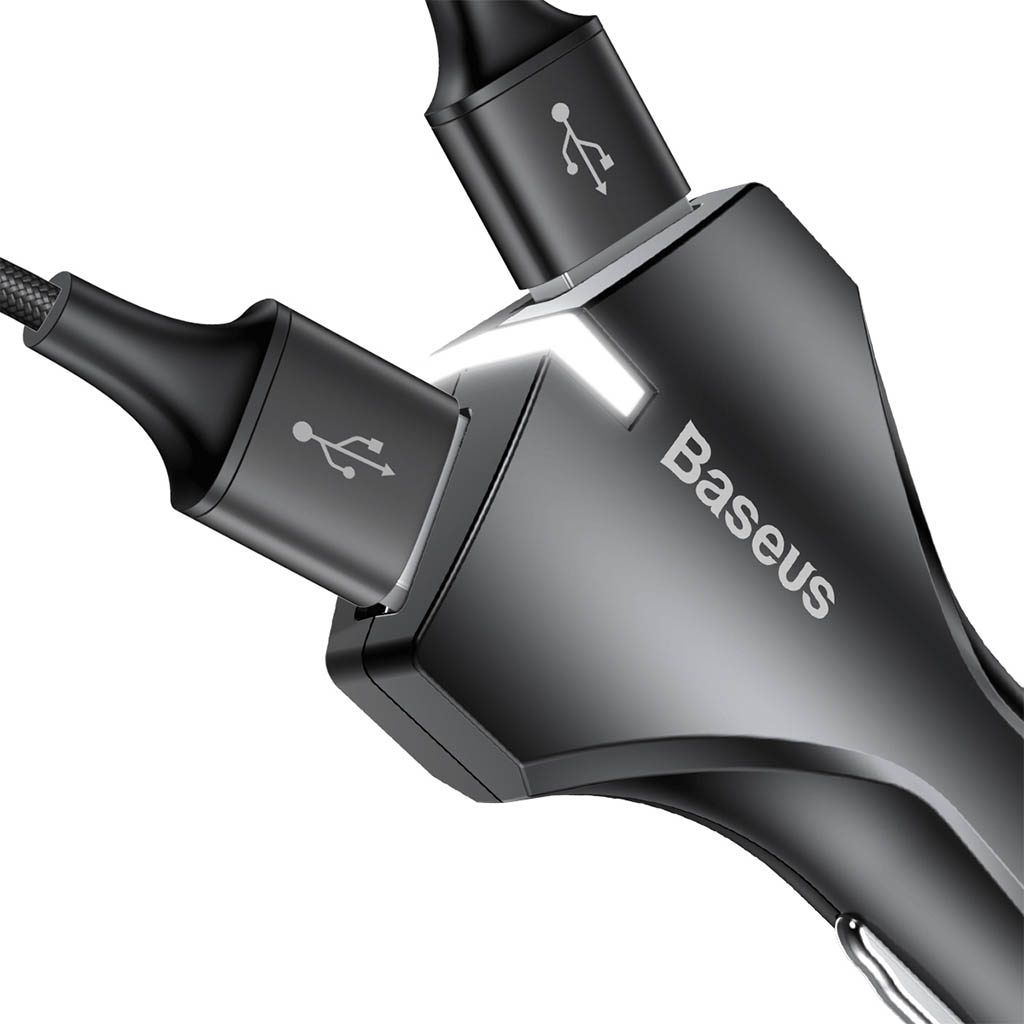 BASEUS
Baseus Small Rocket Quick Charge 3.0 Med Dubbla-USB bil laddare - Svart