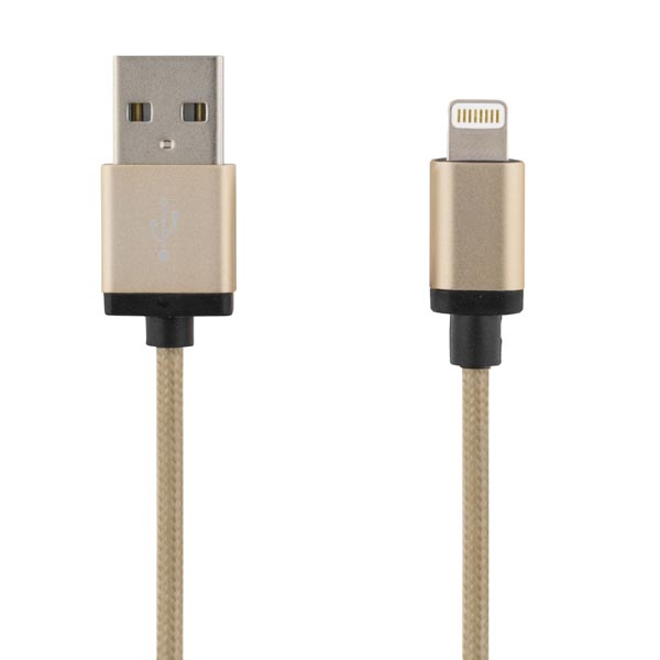 UTGÅTT
DELTACO Prime USB-synk-/laddarkabel, MFi, Lightning, 1m, guld