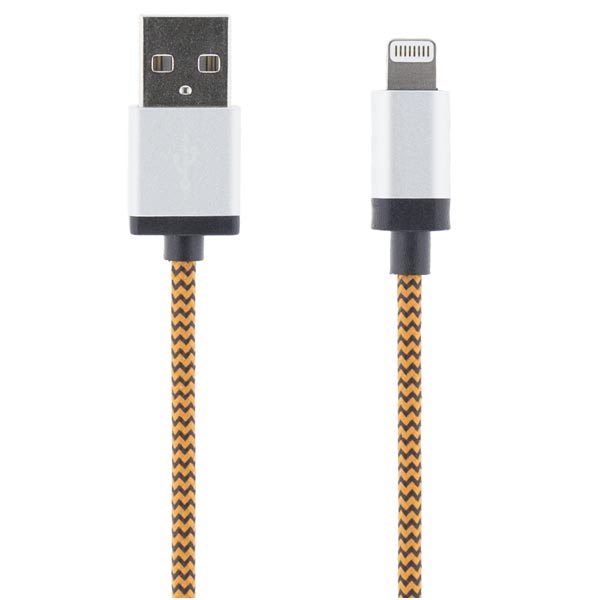 STREETZ
STREETZ USB-synk-/laddarkabel, MFi, Lightning, 1m, orange