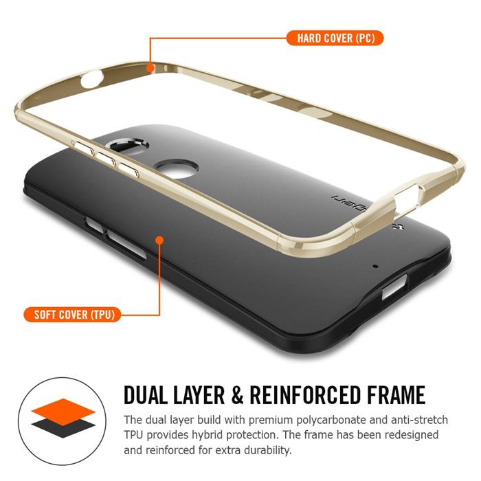 Spigen - SPIGEN Neo Hybrid Skal till Google Nexus 6 (Gold)