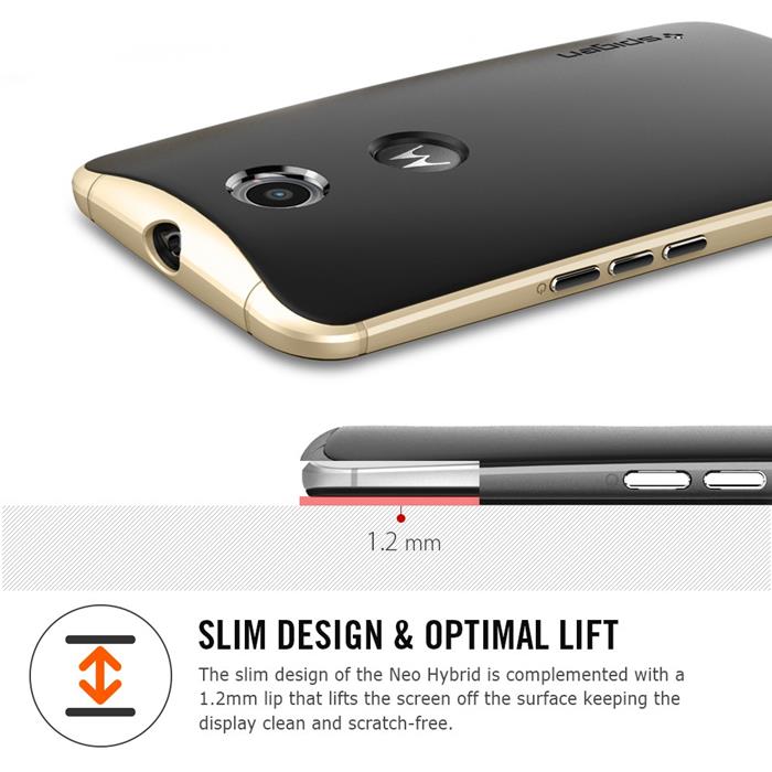 Spigen - SPIGEN Neo Hybrid Skal till Google Nexus 6 (Gold)