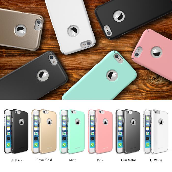 Rearth - Ringke Logo-Cut Slim Dual Coated Skal till Apple iPhone 6 / 6S (Vit)