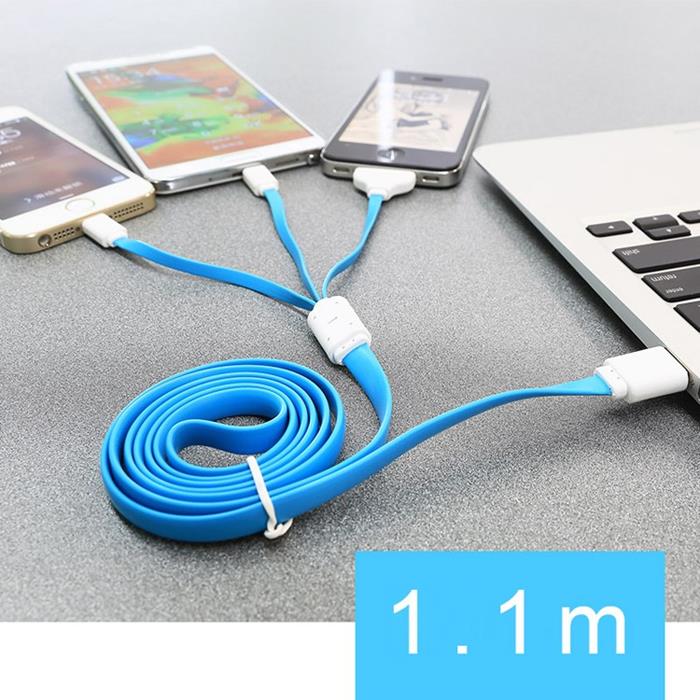 TakeFans
TakeFans 3 in 1 USB laddningskabel till iPhone 5 5s 5c 4s Samsung Sony HTC Etc