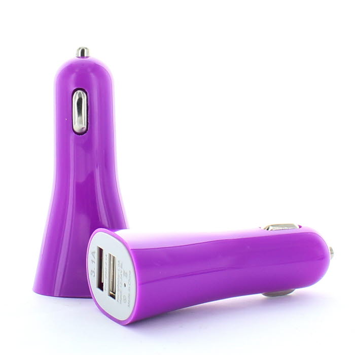 UTGÅTT
Ladda två enheter samtidigt med Daul Port USB billaddare (Lila)