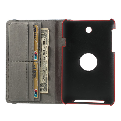 A-One Brand - Denim Rotating Armour fodral till ASUS Memo Pad HD7 (Magenta)