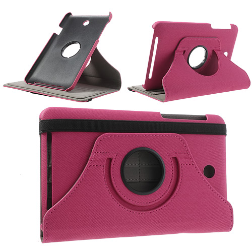 A-One Brand - Denim Rotating Armour fodral till ASUS Memo Pad HD7 (Magenta)