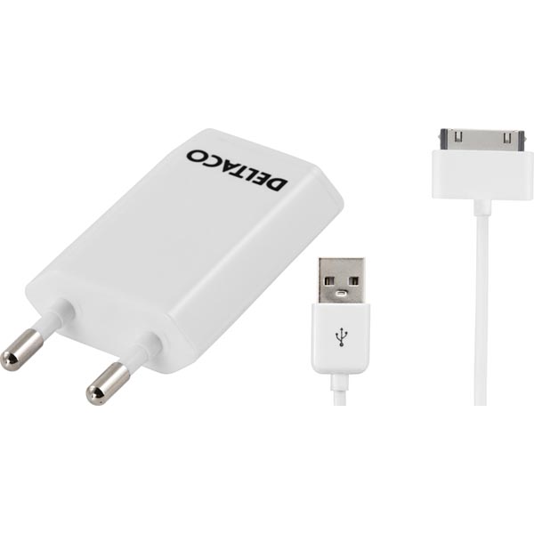 UTGÅTT
Deltaco Väggladdare 230V till 5V USB, 1A, USB-port, - Vit