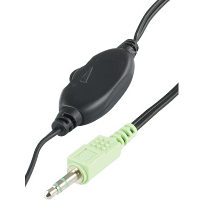 Deltaco - DELTACO, hörlur med volymkontroll, 2,2m kabel