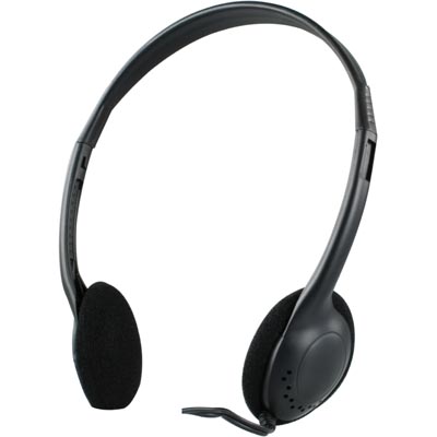 Deltaco - DELTACO, hörlur med volymkontroll, 2,2m kabel