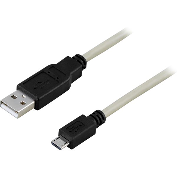 UTGÅTT
DELTACO USB 2,0 typ A till Micro-B USB, 0,25m - Grå