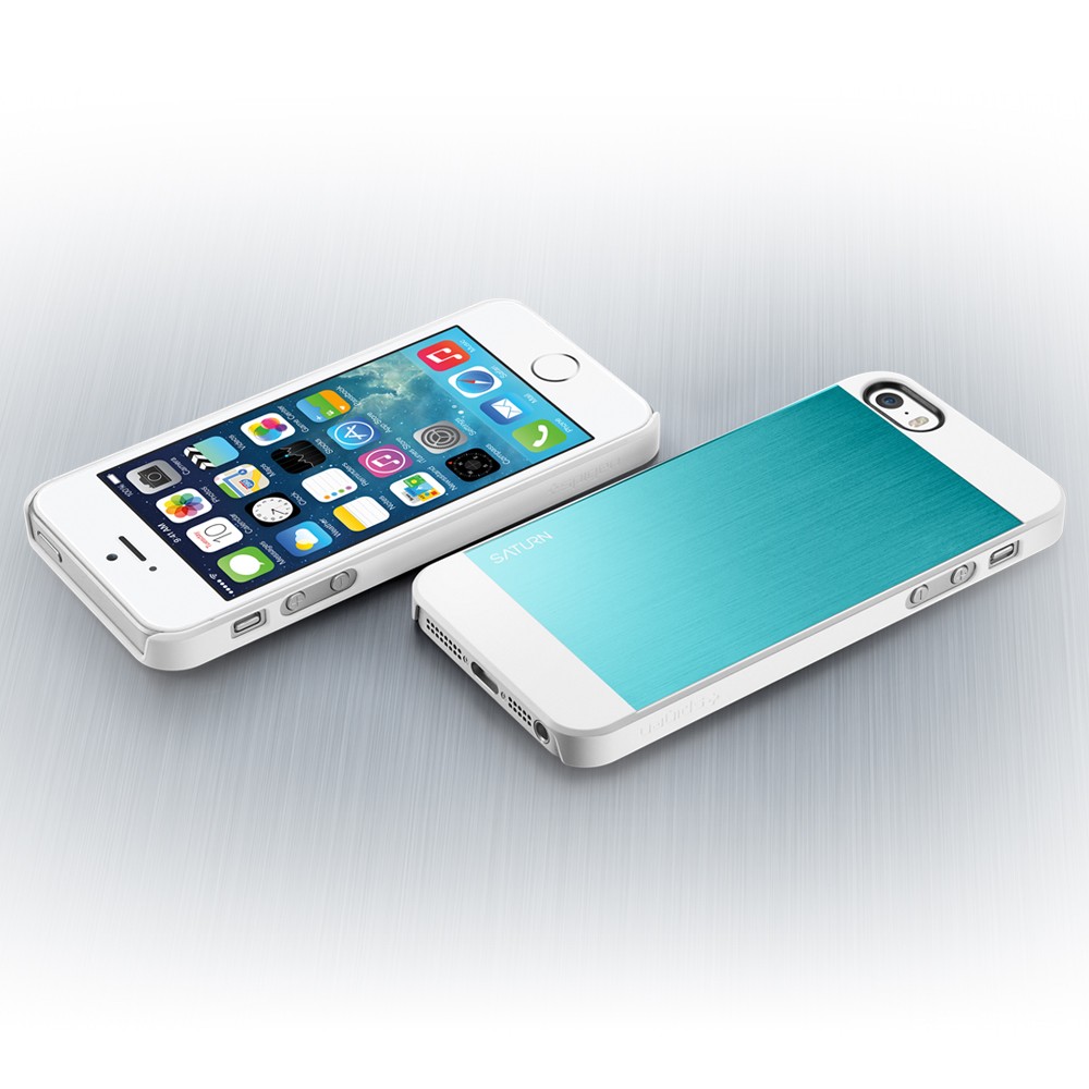 Spigen - SPIGEN Case Saturn Skal till Apple iPhone 5/5S/SE (Metal Mint)