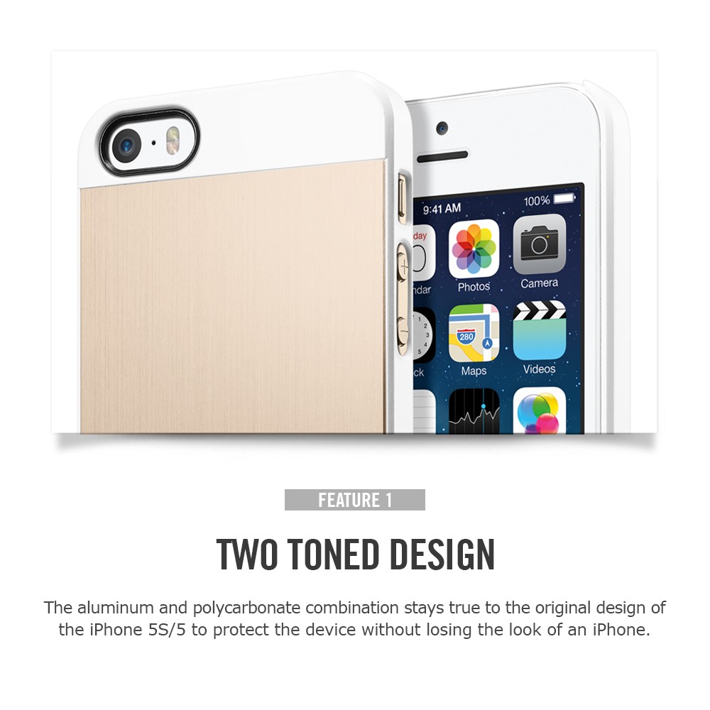 Spigen - SPIGEN Case Saturn Skal till Apple iPhone 5/5S/SE (Metal Mint)