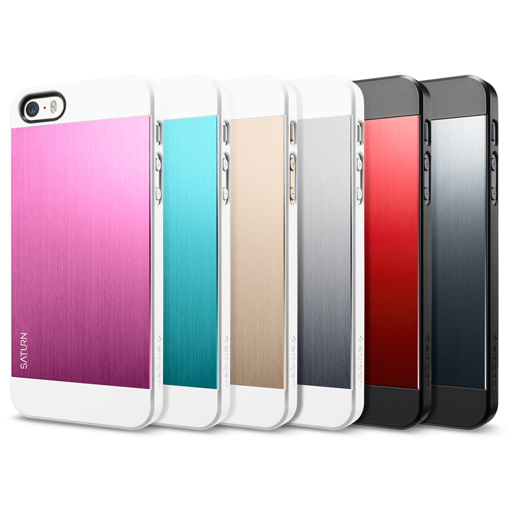 Spigen - SPIGEN Case Saturn Skal till Apple iPhone 5/5S/SE (Metal Mint)