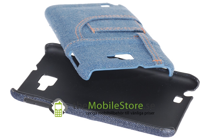 A-One Brand
Denim Baksideskal till Samsung Galaxy Note (LJUS BLÅ)