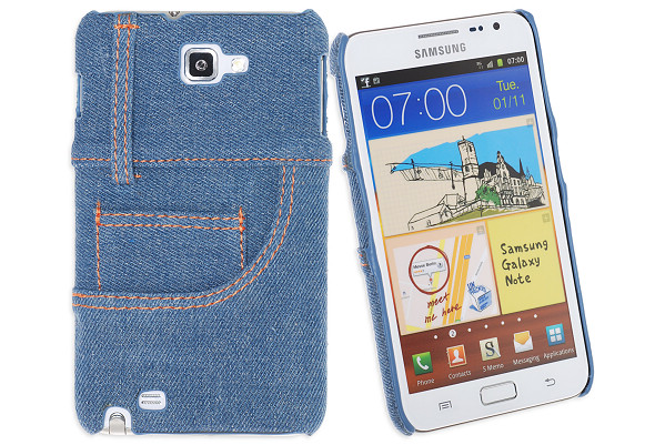 A-One Brand
Denim Baksideskal till Samsung Galaxy Note (LJUS BLÅ)