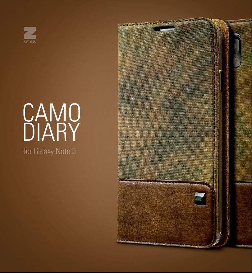 Zenus Camo Diary Väska till Samsung Galaxy Note 3 N9000 (Grön) Zenus Camo Diary Väska till Samsung Galaxy Note 3 N9000 (Grön)