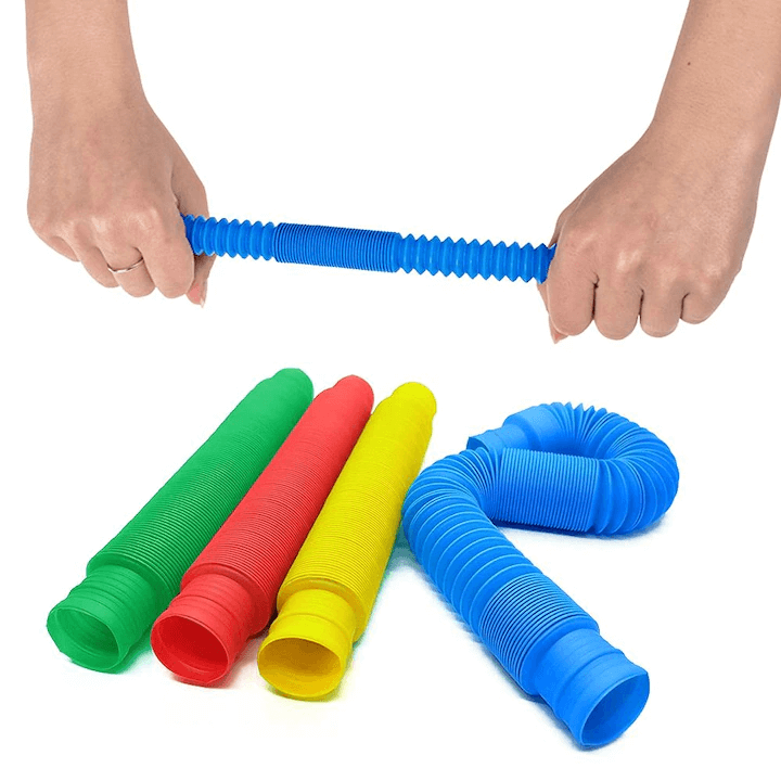 OEM - 4-Pack Fidget Toys - Pop tube - Sensory - Flera färger - Multicolor