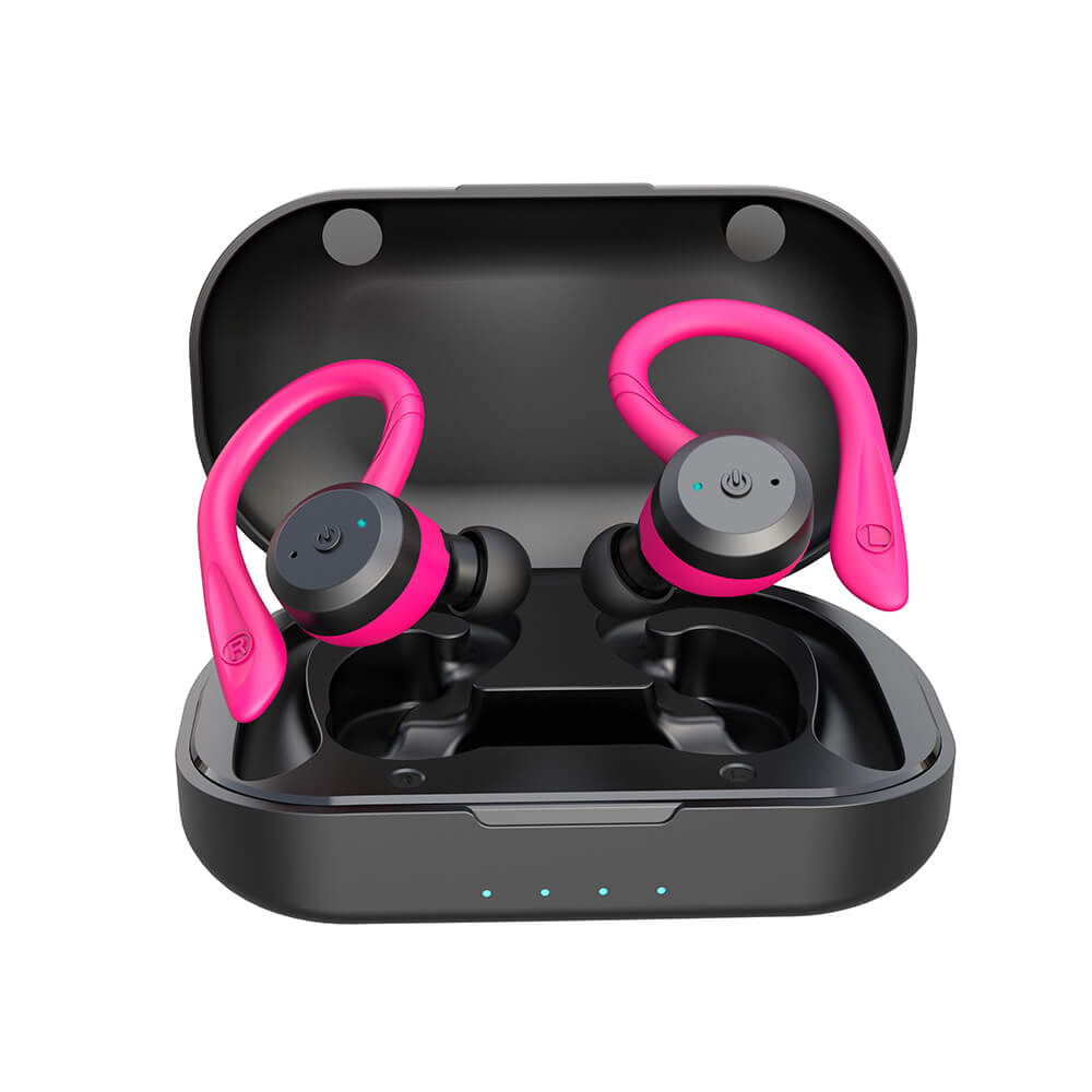 A-One Brand - Bluetooth 5.0 TWS Vattentäta Sporthörlurar - Rosa