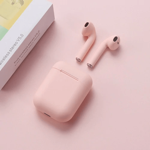 A-One Brand i12S TWS Trådlösa hörlurar, Bluetooth 5.0 - Rosa 