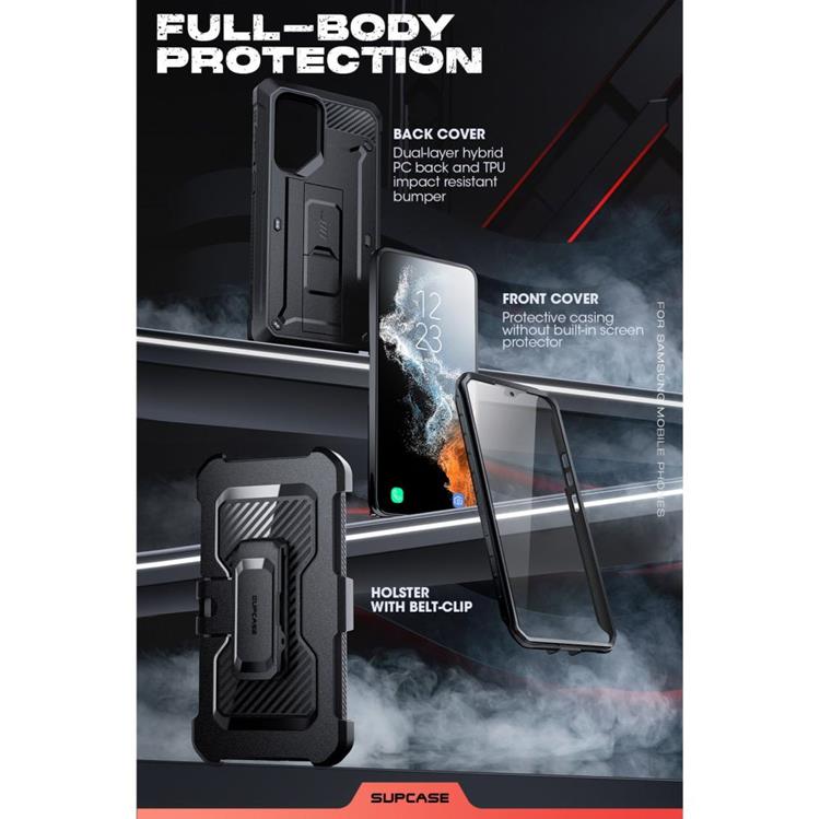 SupCase - SupCase 2-set Galaxy S22 Ultra Skal Unicorn Beetle Pro - Svart