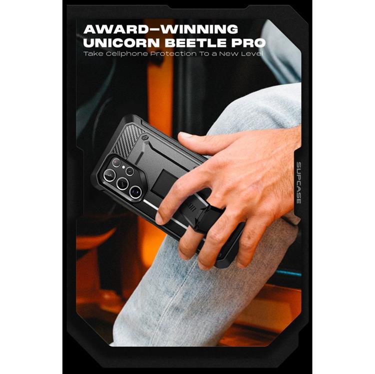 SupCase - SupCase 2-set Galaxy S22 Ultra Skal Unicorn Beetle Pro - Svart