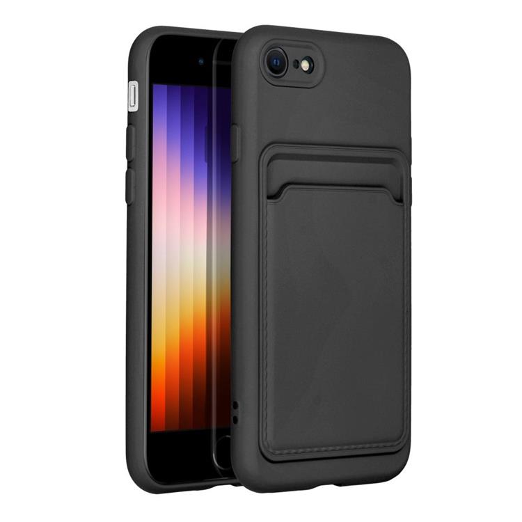 Forcell - Forcell iPhone 7/8/SE (2020/2022) Skal Korthållare - Svart