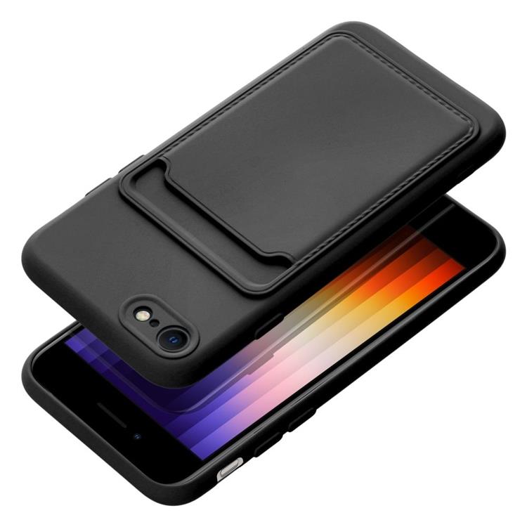 Forcell - Forcell iPhone 7/8/SE (2020/2022) Skal Korthållare - Svart