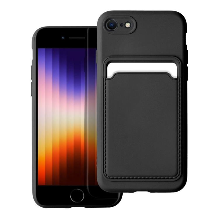 Forcell - Forcell iPhone 7/8/SE (2020/2022) Skal Korthållare - Svart