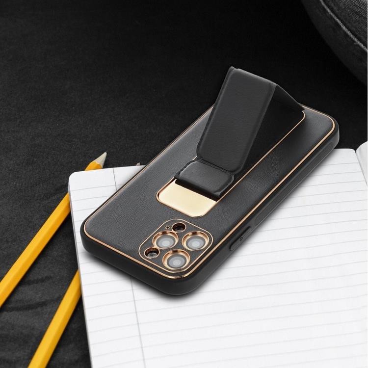 Forcell - Forcell Galaxy S21 FE Skal Kickstand Läder - Svart