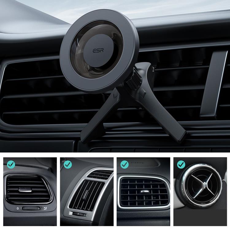 ESR - ESR Halolock Magnetisk Vent Bilhållare Magsafe - Svart