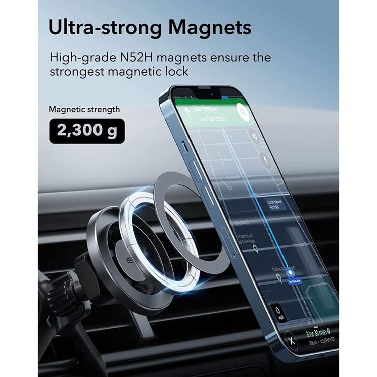 ESR - ESR Halolock Magnetisk Vent Bilhållare Magsafe - Svart